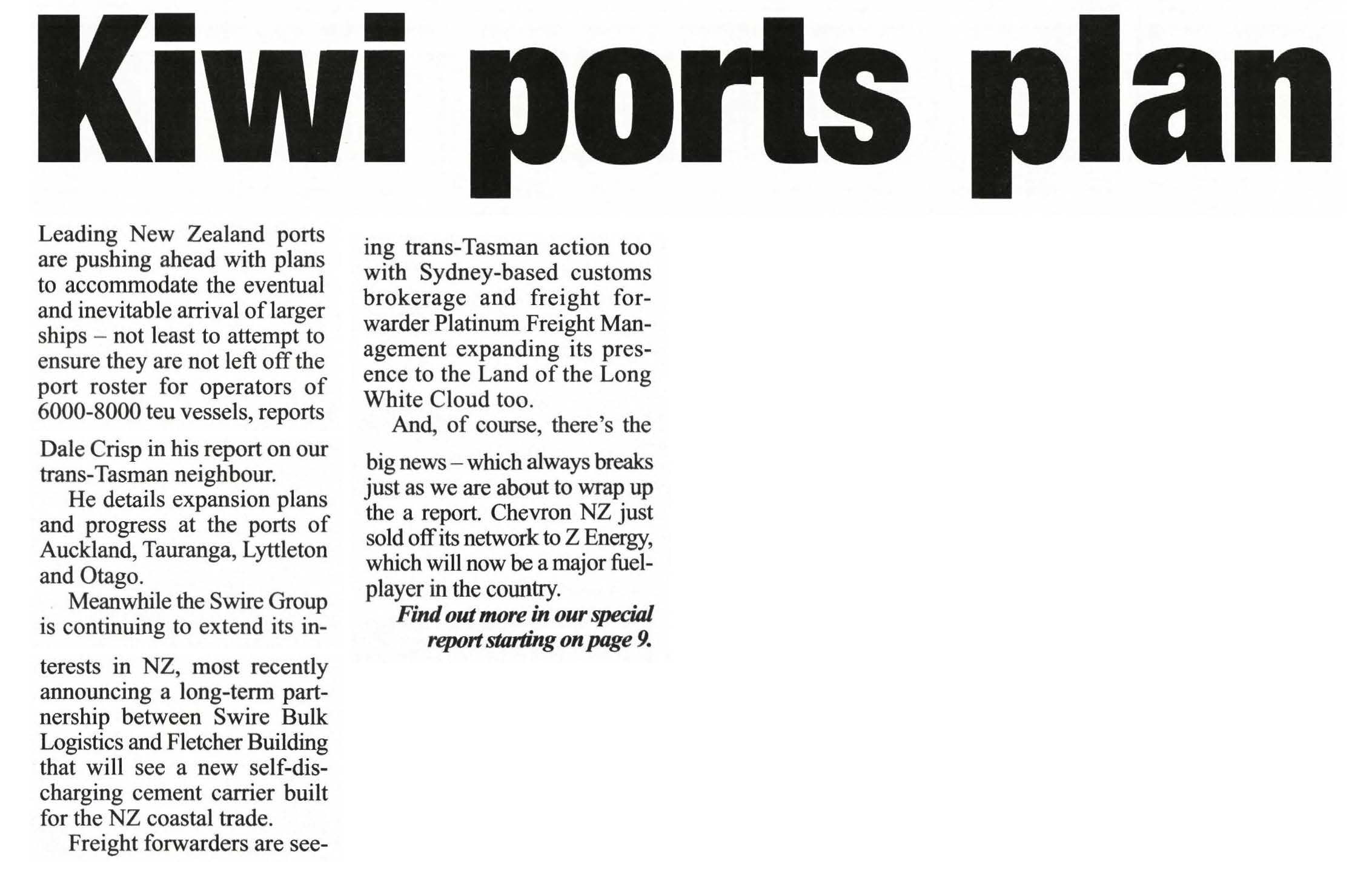 Pages from Lloyd's List - 18 June 2015 - NZ Ports Plan