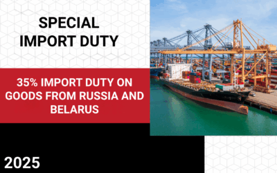 Special 35% Import Duty Imposed on Goods from Russia and Belarus