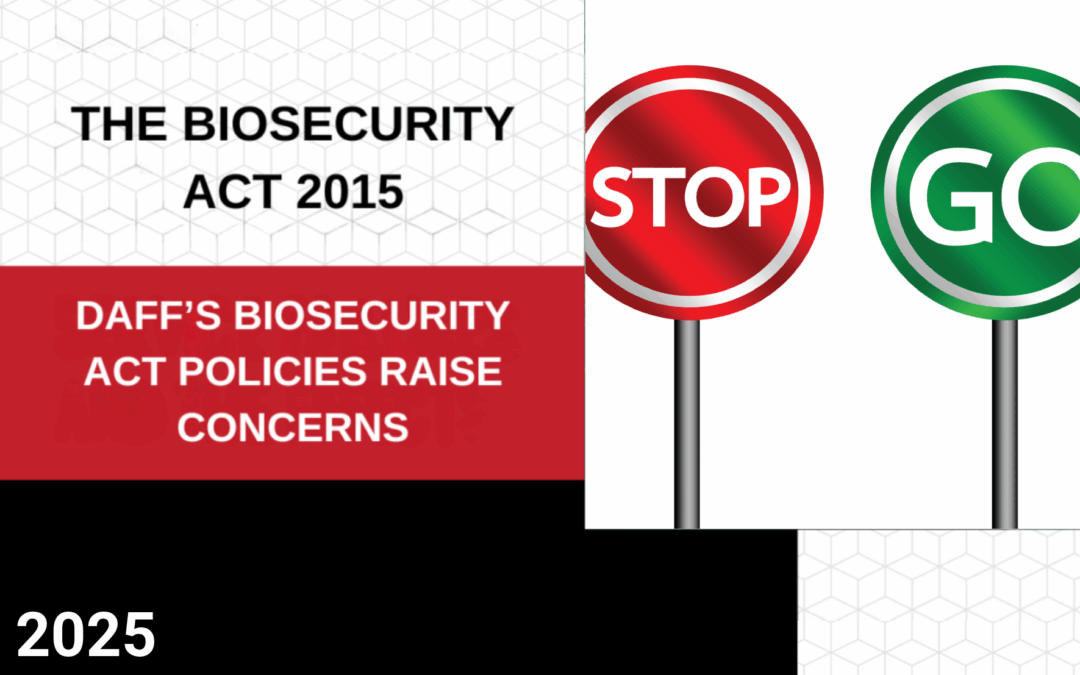 The Wheels Are Falling Off the Biosecurity Act 2015